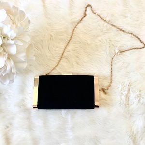 Black Velvet Clutch Purse